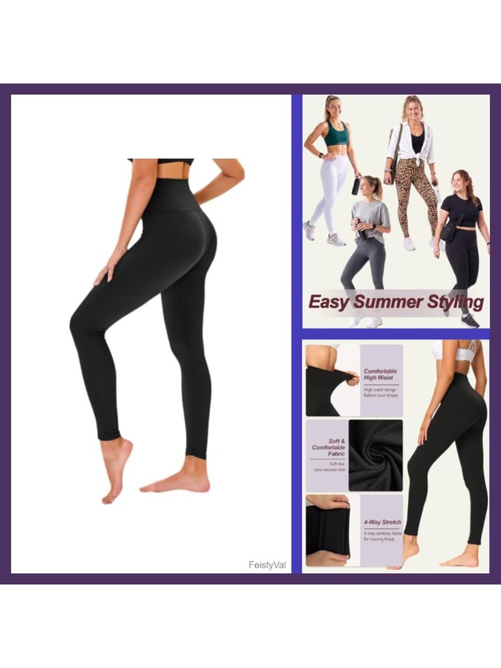 High Waisted Leggings Tummy Control Ankle Workout Yoga Pants